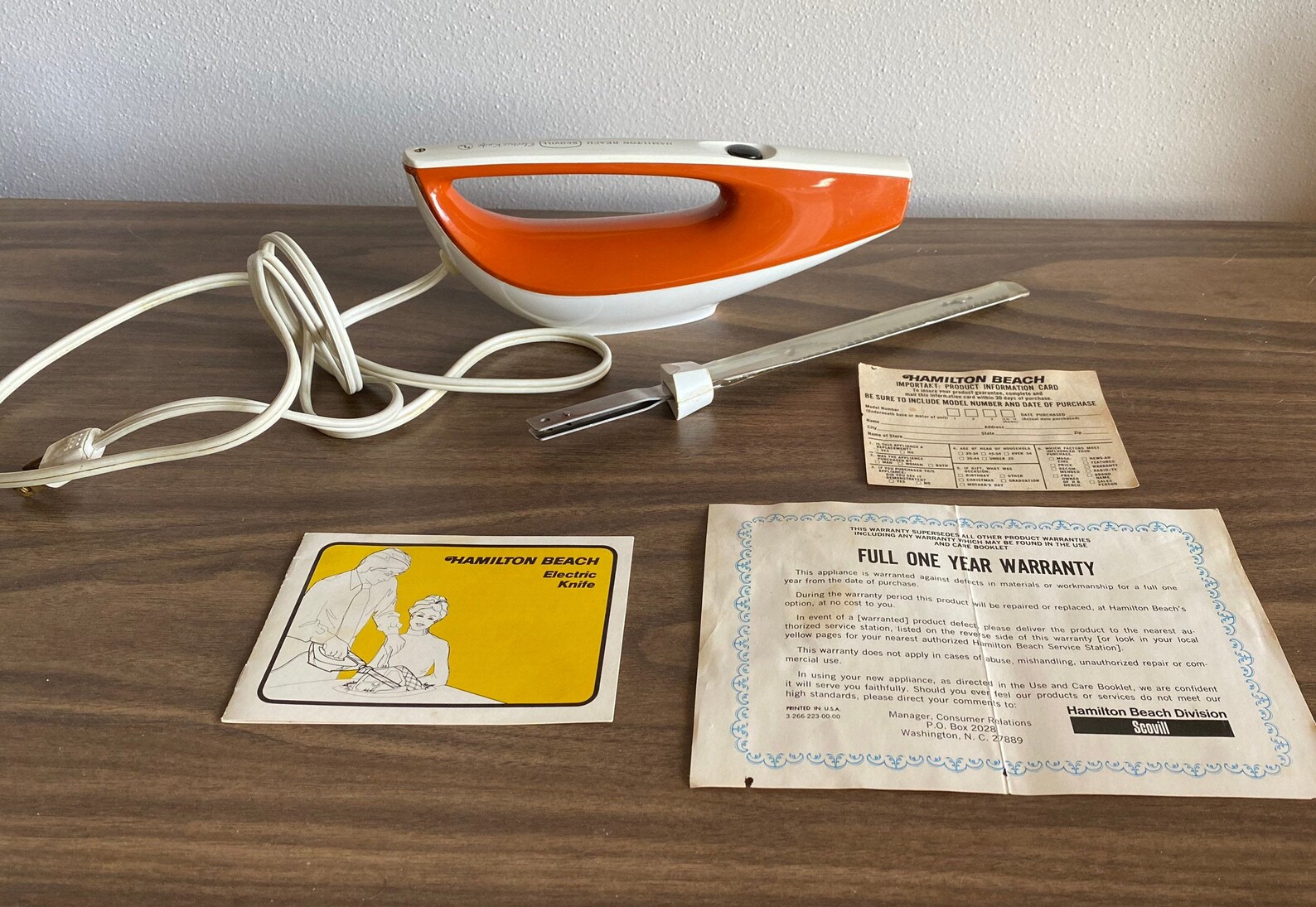 Hamilton Beach Scovill Switchable Electric Knife Orange Limited Edition