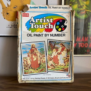Jesus paint by number kit | unfinished set of 2