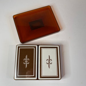 Zippo-speelkaarten *verzegeld* dubbeldeks in getinte hoes | midden van de eeuw