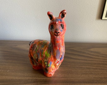 alpaca coin bank | vintage ceramic piggy bank