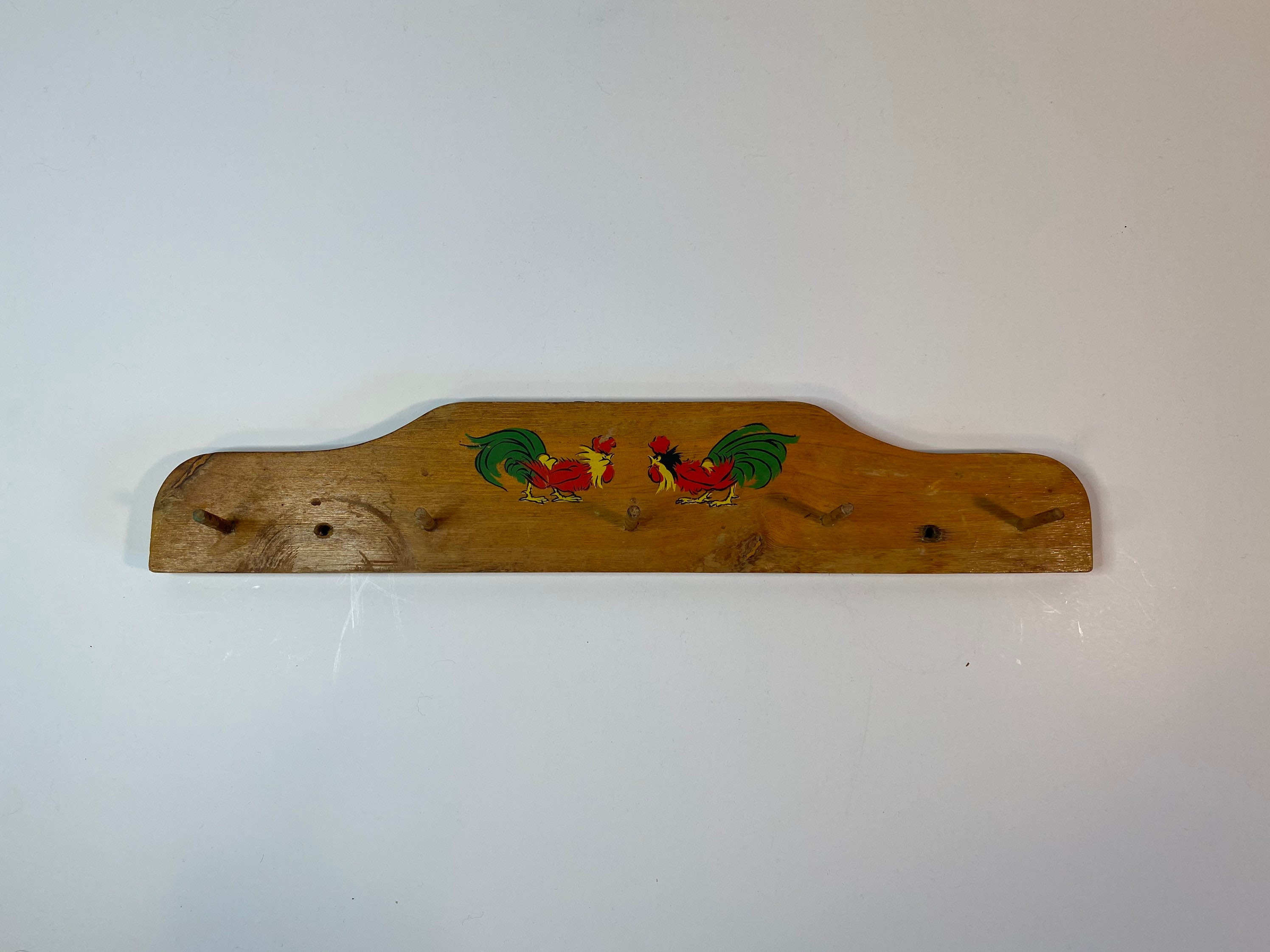 Roaster Key Rack Rooster Key Holder | Kitchen Apron Oven Mitt Hot Pad Hanger | Mid ...