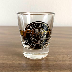 Cheers bar Meet Me in Cincinnati shot glass vintage