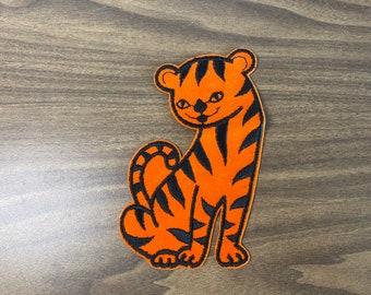Vintage Tiger Patch: Letter Jacket Mascot
