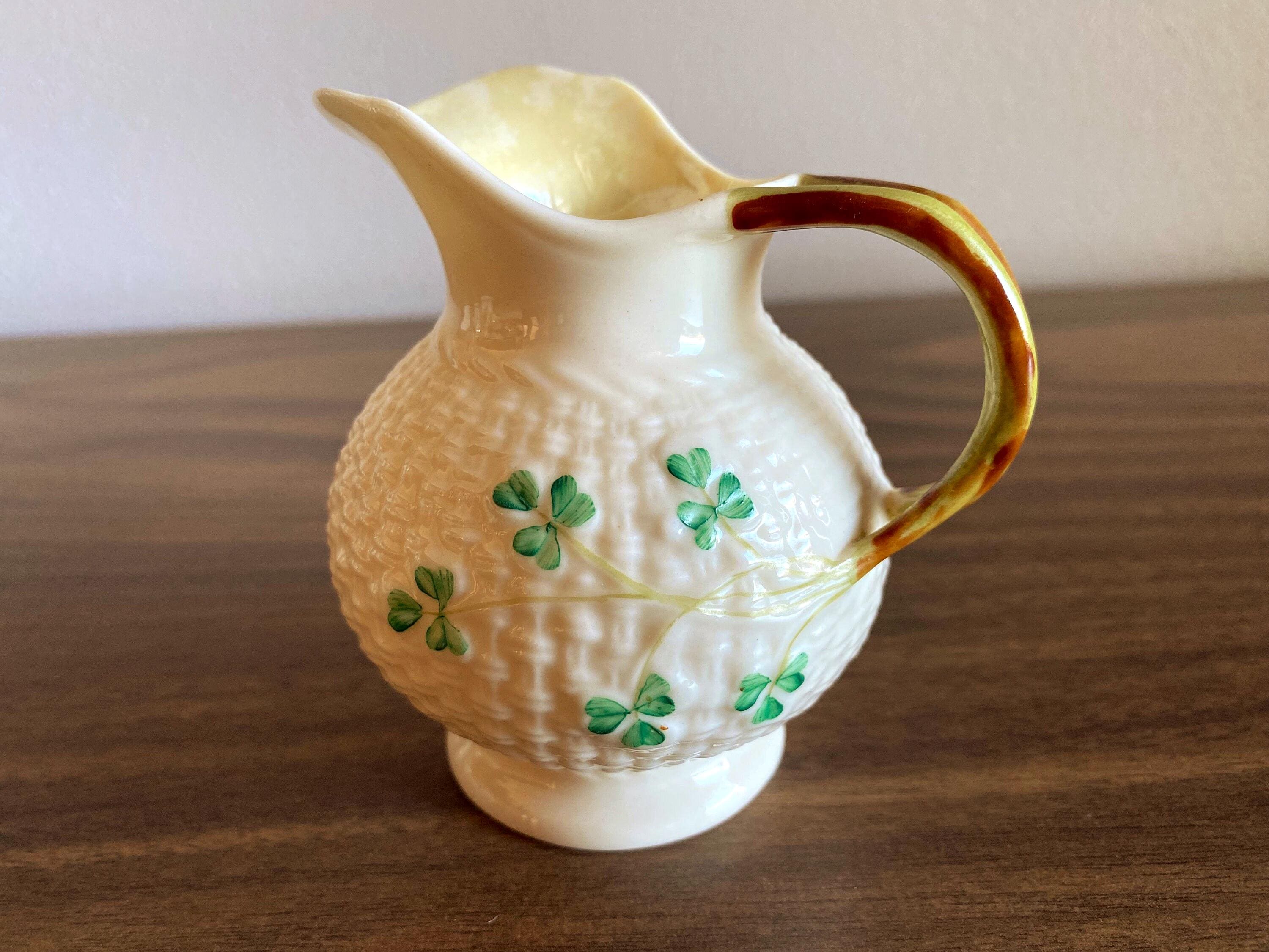 Belleek Shamrock Creamer - Etsy