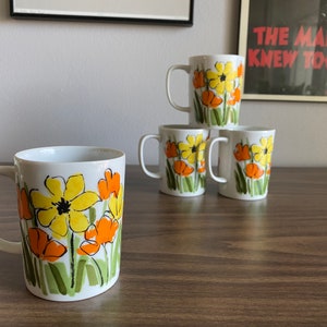mcm floral mugs set of 4