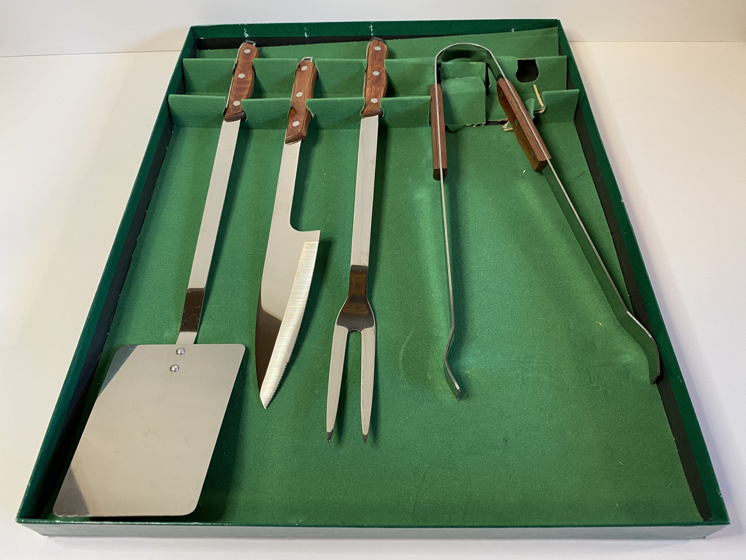 Mid Century Meat Carving Set Maxam Stainless Steel Knife Etsy