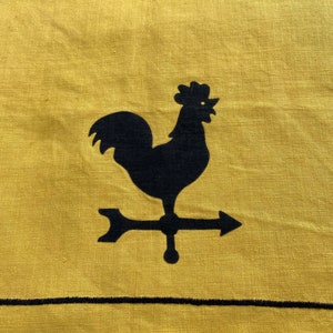 rooster linen tea towel | weather vane