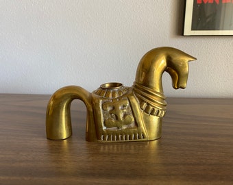 brass horse candle holder brass India