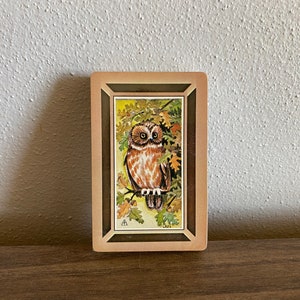 carte da gioco gufo / mazzo di carte gufo di metà secolo, NOS, mai aperto