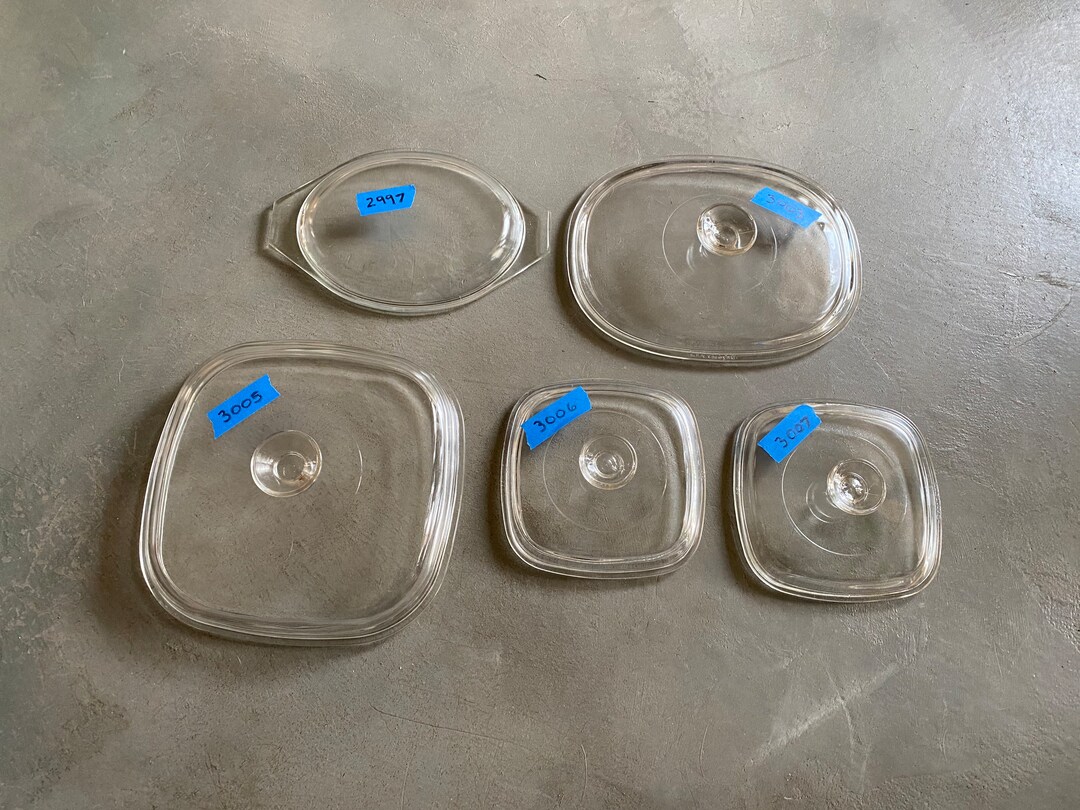 Pyrex Lid Only SQUARE and OVAL Vintage Kitchen Fridge Casserole Storage