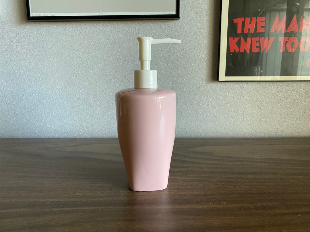 Pink Ceramic Bathroom Pump Dispenser Soap or Lotion Etsy