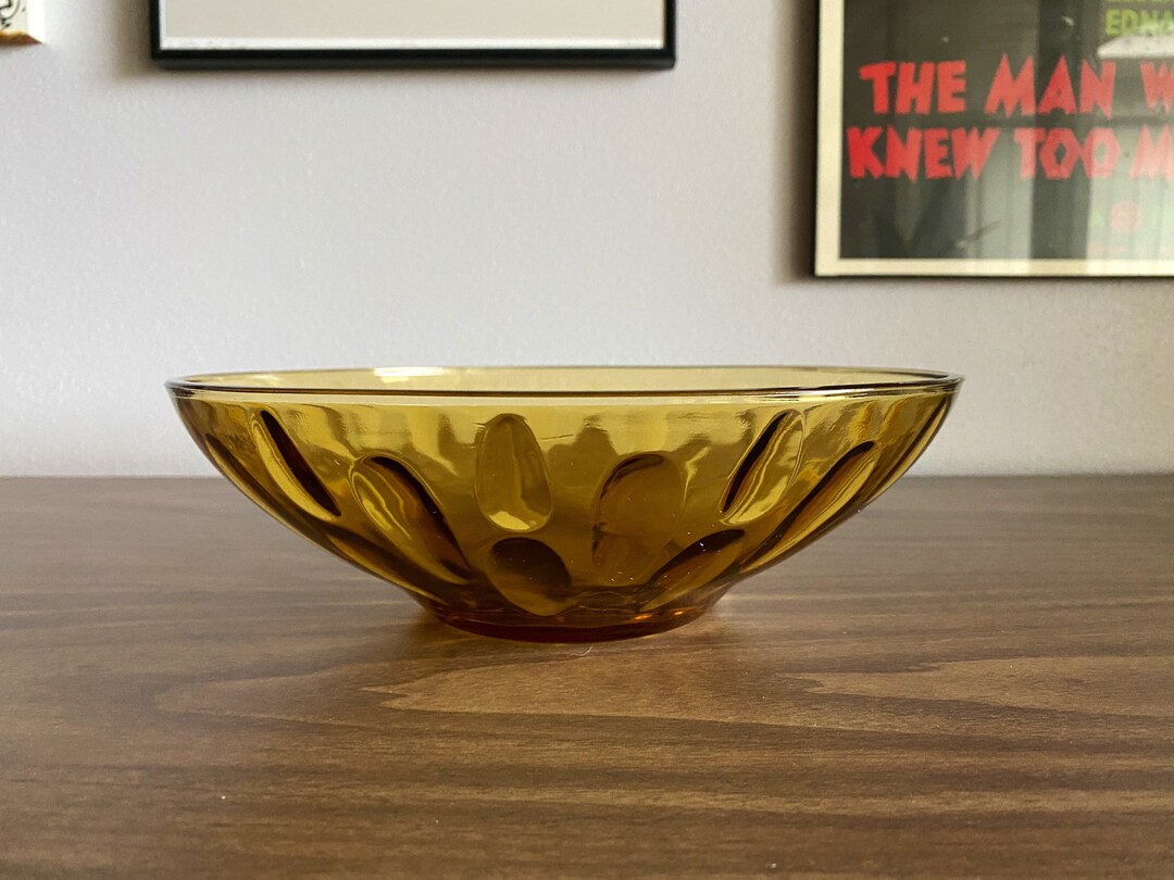 Amber Serving Bowl Centerpiece Console Bowl Etsy
