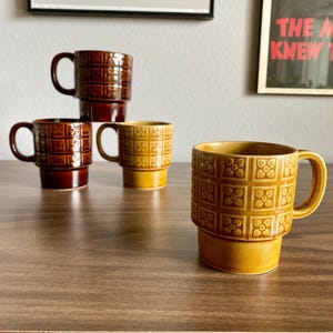 4 mcm coffee mugs | mid century Japan