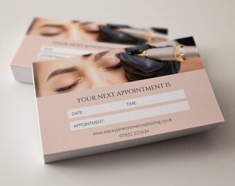 Appointment Cards, Beautician Appointment Cards, Business Cards, Beautician, Brow Tattooing, Brow Lamination