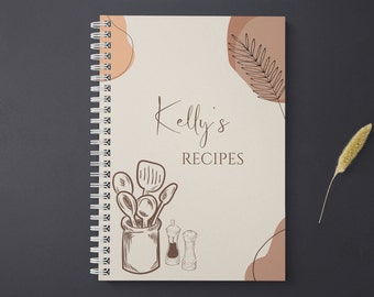 Recipe Book, Personalised Recipe Book, Cook Book, Bakers Recipe Book