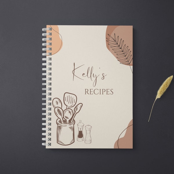 Recipe Book, Personalised Recipe Book, Cook Book, Bakers Recipe Book