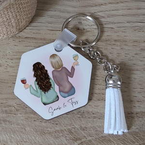 Personalised Best Friend Keyring, Bestie Keyring, Best Friend Keyring, Sister Keyring, Mum Keyring, Bestie Keychain