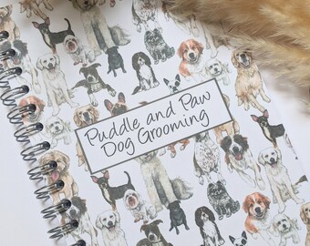 Dog Grooming Appointment Book, Dog Groomer Client Record Book, Dog