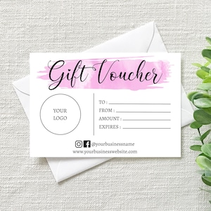 A6 Gift Vouchers, Gift Voucher For Small Business, Gift Certificate, Business Logo Gift Vouchers