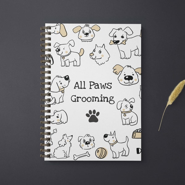 Terminkalender für Hundefriseur, Hundepflege Kundentagebuch, Dog Walker, Hundepflege Geschenk, Kundenbuch, Niedliches Terminkalender, A5