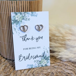 Thank You For Being My Bridesmaid, Earring Cards, Necklace Cards, Maid Of Honor, Flower Girl, Maid Of Honour, Bridesmaid Wedding Favour