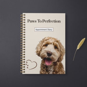 Hundepflege Terminkalender, Dog Walker, Hundepfleger Kunden-Rekordbuch, Hundepfleger Geschenk, Kundenbuch, niedliches Termin-Tagebuch, A5