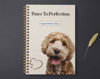 Dog Grooming Appointment Diary, Dog Walker, Dog Groomer Client Record Book, Dog Groomer Present, Client Book, Cute Appointment Diary, A5