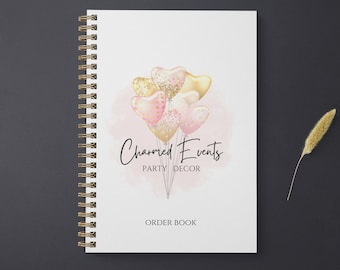 Personalised Order Book, Receipt Book, Small Business Stationery, Logo Order Book, A5 Order Book, Order Form