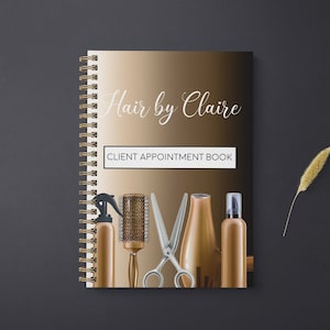 Hair Stylist Appointment Book, Hairdresser Appointment Book, Hairdresser Client Record Book, Hair Salon, Mobile Hairdresser Client Book, A5