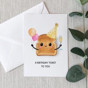 Carte d&#39;anniversaire toast, toast d&#39;anniversaire à vous, carte d&#39;anniversaire drôle, carte de voeux drôle, carte de joyeux anniversaire