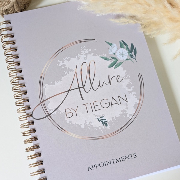 Personalised A5 Appointment Book, Small Business Stationery, Beauty Appointment Book, Business Appointment Book, Hairdresser