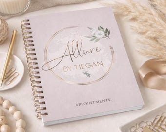 Personalised A5 Appointment Book, Small Business Stationery, Beauty Appointment Book, Business Appointment Book, Hairdresser