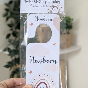 Divisori per vestiti per bambini arcobaleno, organizzazione del guardaroba, regalo per baby shower, asilo nido, neonato immagine 2