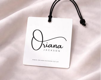 Vierkante kledinglabels, Hanglabels, Zakelijke labels, Labels met bedrijfslogo, Kledinglabels, Schommellabels