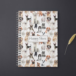 Carnet de rendez-vous toilettage canin, carnet client toiletteur chien, promeneur chien, cadeau toiletteur chien, carnet client, joli carnet de rendez-vous, A5