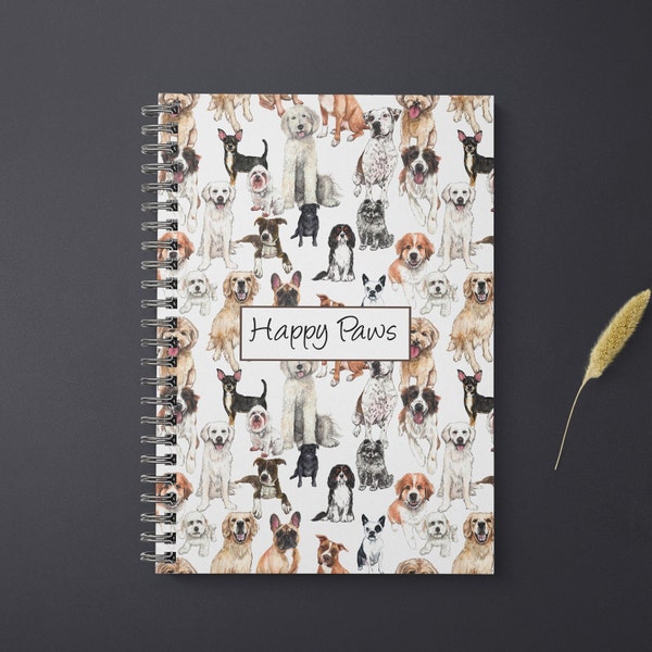 A4 Terminkalender für Hundepflege, Kundendaten für Hundepfleger, Hundeausführer, Hundepfleger Geschenk, Kundenbuch, niedliches Terminkalender