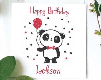 Panda Birthday Card, Panda, Birthday Card, Celebration, Birthday Party, Cute Panda