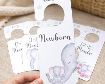 Elephant Baby Wardrobe Dividers, Wardrobe Organisation, Baby Shower Gift, Baby Nursery, New Baby