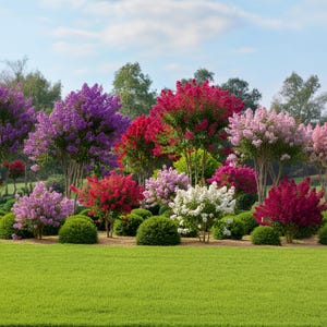 1000 bulk CREPE MYRTLE gemengde kleuren Lagerstroemia Indica Mix boomstruik bloemzaden - rood, paars, lichtroze, donkerroze, wit en lila