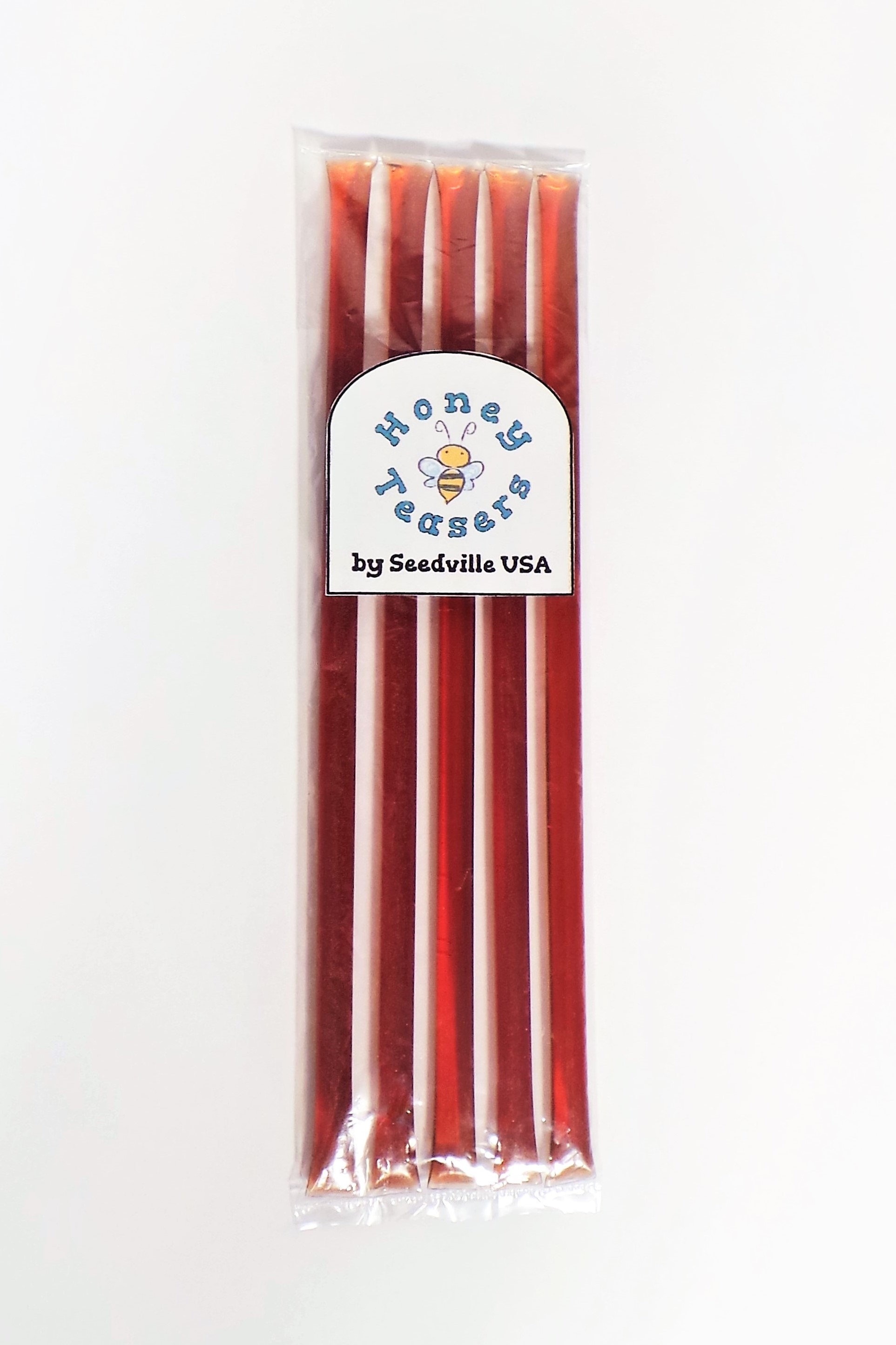 5 Pack Chocolate Honey Teasers Natural Honey Snack Sticks Honeystix Straws By Seedville USA
