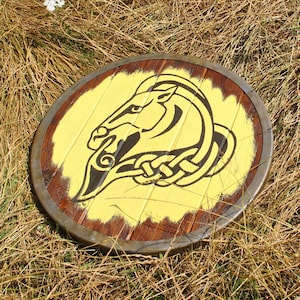 Steel, Wood and Leather Whiterun hold viking shield replica