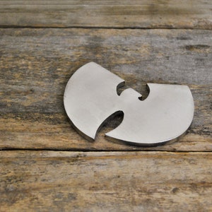 Wu-Tang Clan Inspired steel industrial Bottle Opener / Coaster / Paper Weight. Hip-hop, Rap, Music, Band, Gift, Christmas Stocking Filler 5mm Stainless Steel