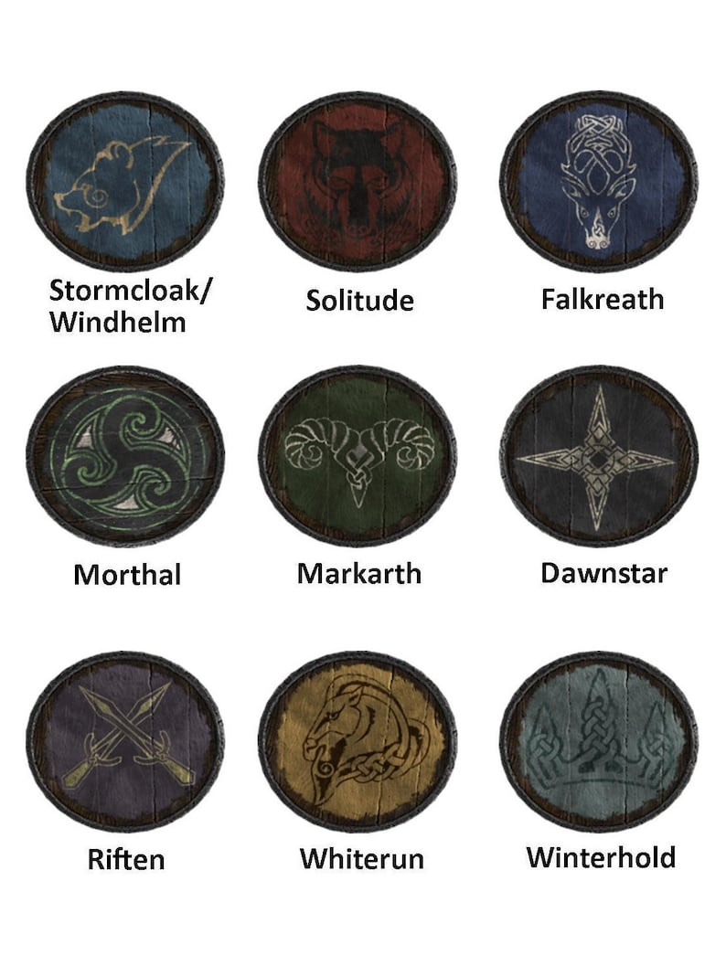 Steel Wood and Leather Skyrim Winterhold shield replica Norse Viking Medieval Fantasy Oblivion Morrowind Elder Scrolls Metal Wooden d/&d