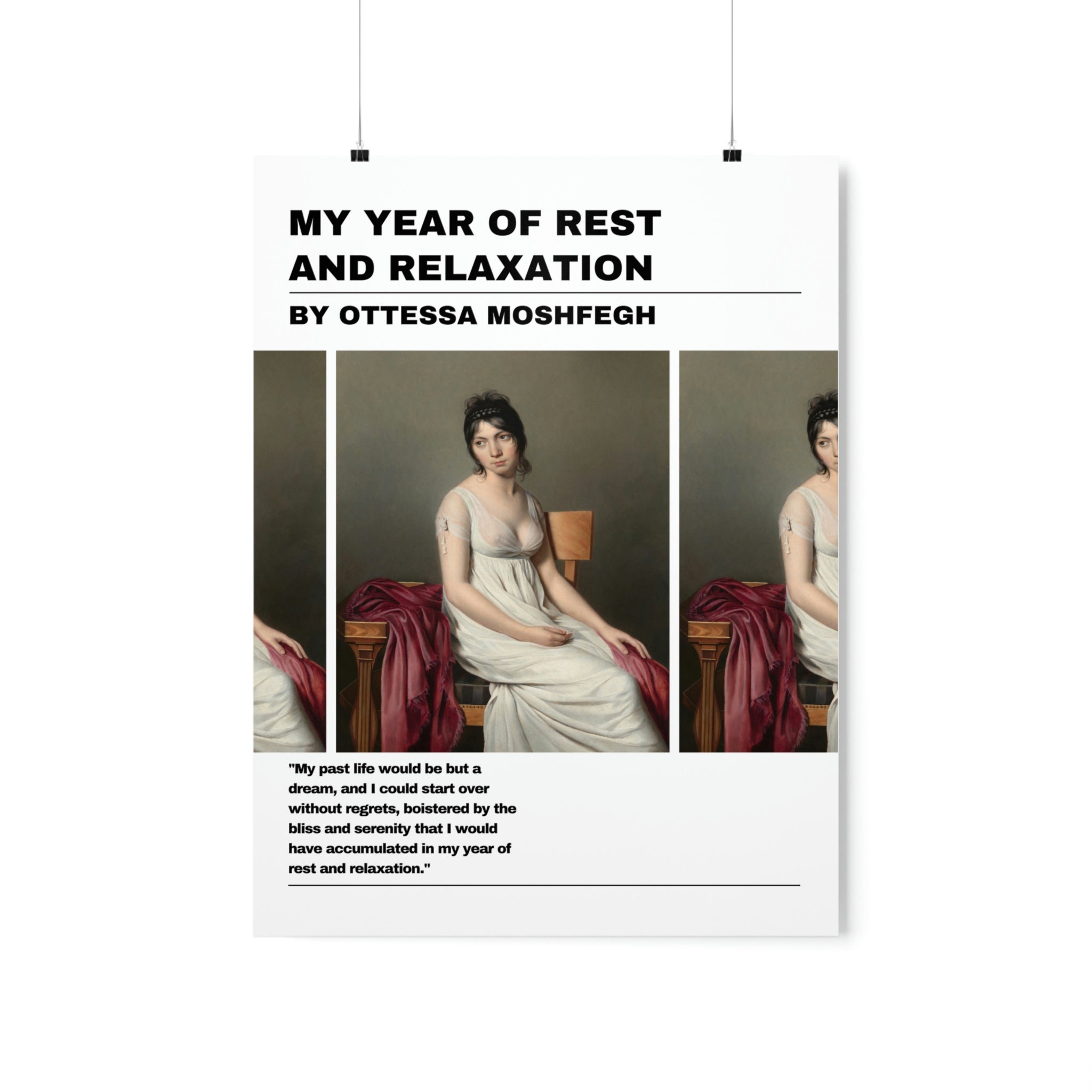 My Year of Rest and Relaxation Book Quote Poster Book Cover Art