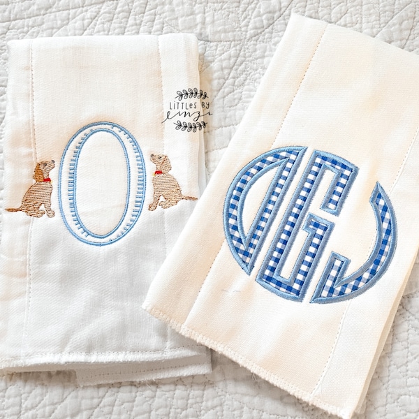 Burp Cloth Set - Monogrammed Burp cloth Set - Boy Baby Gift - Baby shower gift - baby gift - personalized gift