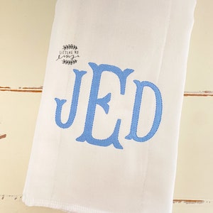 Baby Shower Gift - Monogrammed Burp cloth - Monogrammed Boys gift - Baby Gift - Boutique Baby Gift