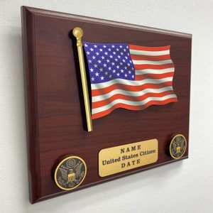 NEW 3D USA Citizenship Plaques