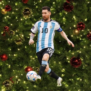 Messi Argentina Wooden Ornament with Giftbox and free engraving!