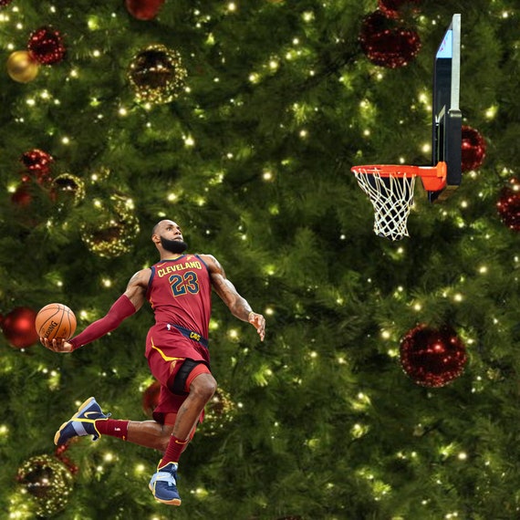 Lebron James Cleveland Cavaliers Two Piece Personalized Ornament Set Etsy