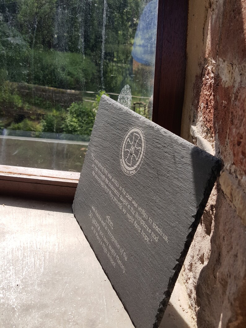 Custom Engraved Retirement Plaque Slate Retirement Plaque Etsy